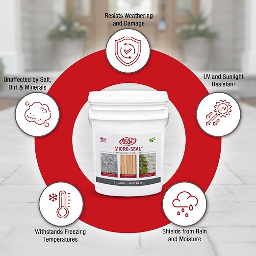 Rainguard Pro Micro-Seal, Wood & Masonry Surface Sealer, 5 Gallons | - Image 4
