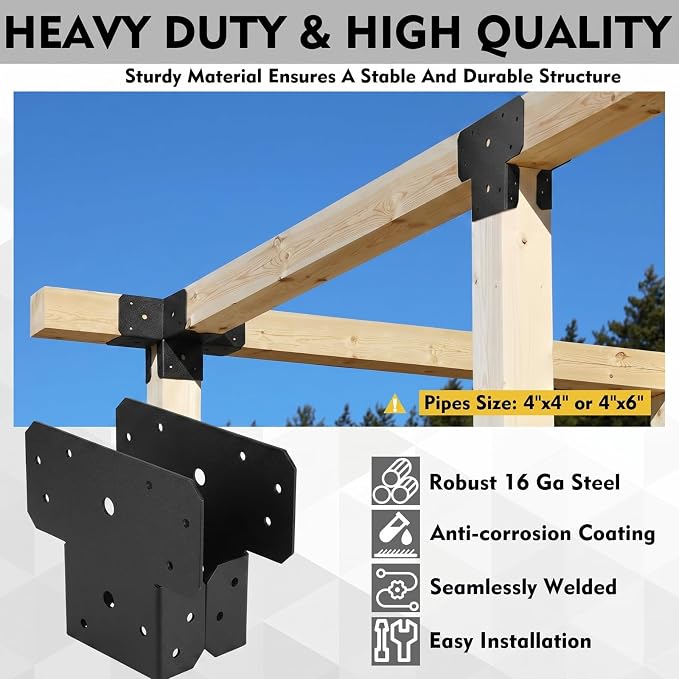 Yaocom 8 Sets T Shaped Post Bracket - Image 3