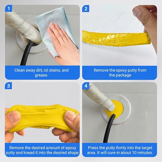 3-Pack Silicone Putty, Non-Hardening Waterproof Sealant, 8.8 oz Total | - Image 6