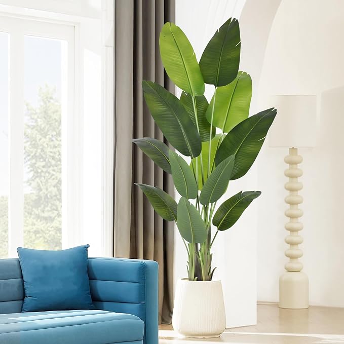 Artificial Bird of Paradise Plant 6Ft Tall Fake Tropical Palm Tree Large Fake - Image 2