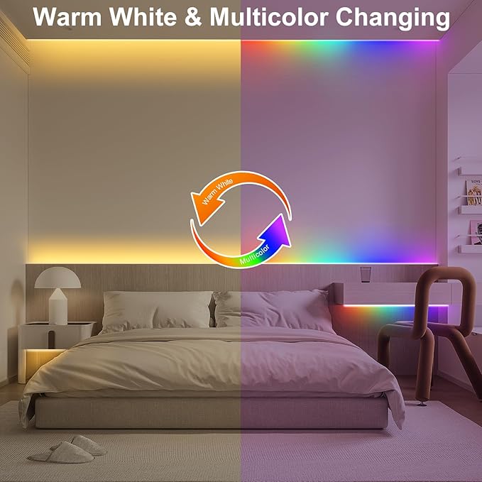 echosari LED Strip Lights Battery Operated, 10Ft 108 LED Dual Color Changing - Image 4