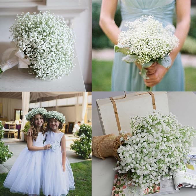 21'' Babys Breath Artificial Flowers 18 Pcs White Gypsophila Faux Flowers | - Image 9