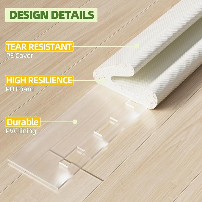 19.7ft V-Shape Foam Weather Stripping Door Frame Seal Strip, Soundproofing - Image 6