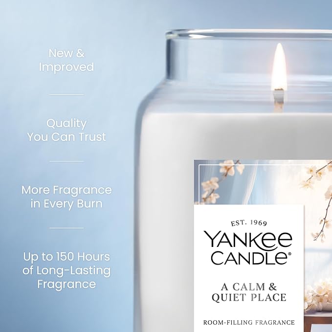 Yankee Candle A Calm Quiet Place, Holiday Scented Candle, 22oz Large Jar - Image 3