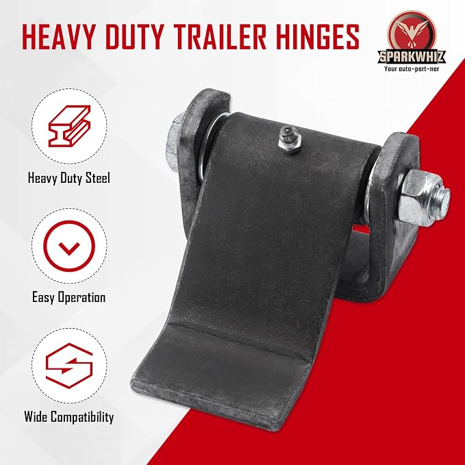 Greaseable Weld-On Trailer Hinges 8Pcs Strap Style Short Leaf Gate Hinges | - Image 2