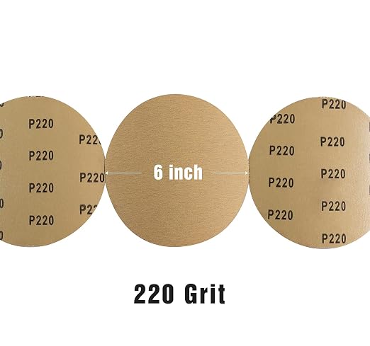 100 PCS PSA Sanding Discs 6 Inch 220 Grit Sticky-Back Sandpaper | Adhesive - Image 3
