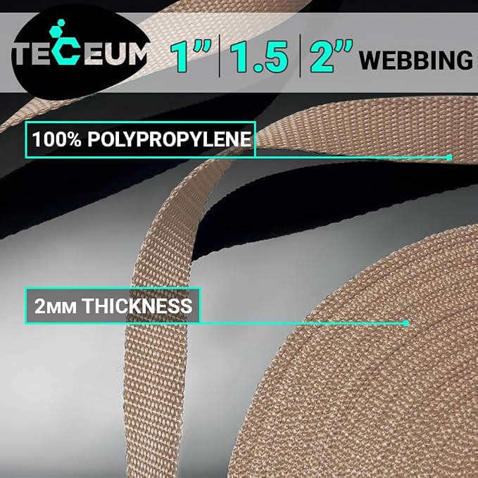 Webbing Strap, 3/4" to 2", 10-50 Yds, EDC gear, backpack repair and pet dog - Image 2