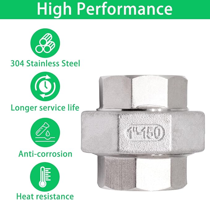 1Pcs 304 Stainless Steel Union, Class 150 - Image 3
