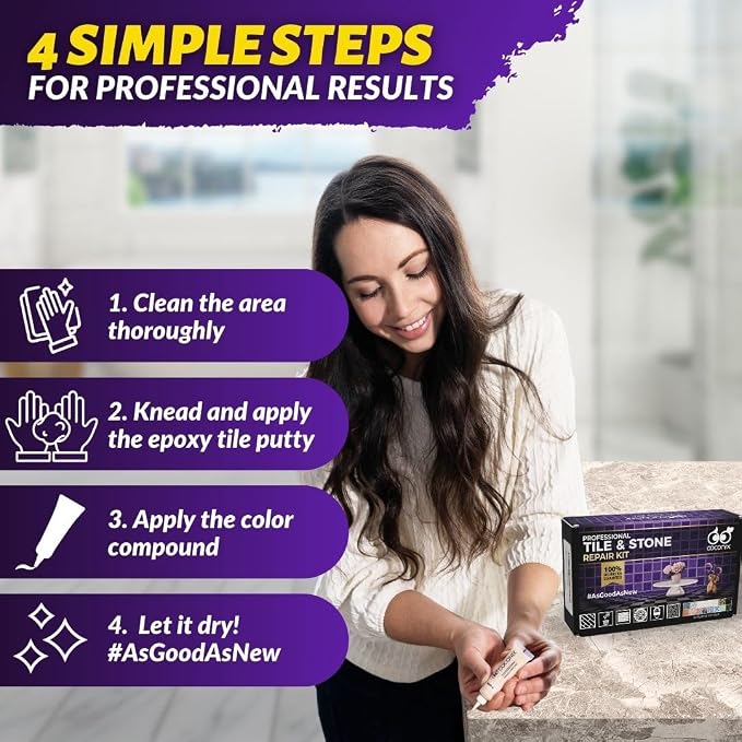 Coconix Tile & Stone Repair Kit | Fix Cracks, and Scratches on Bathtubs - Image 5