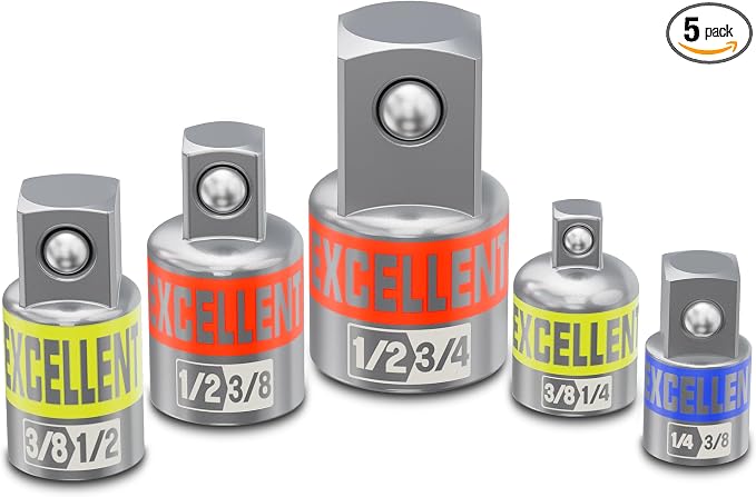 5 Piece Socket Adapter and Reducer Set, 1/4" 3/8" 1/2" Drive Impact Socket by Unknown
