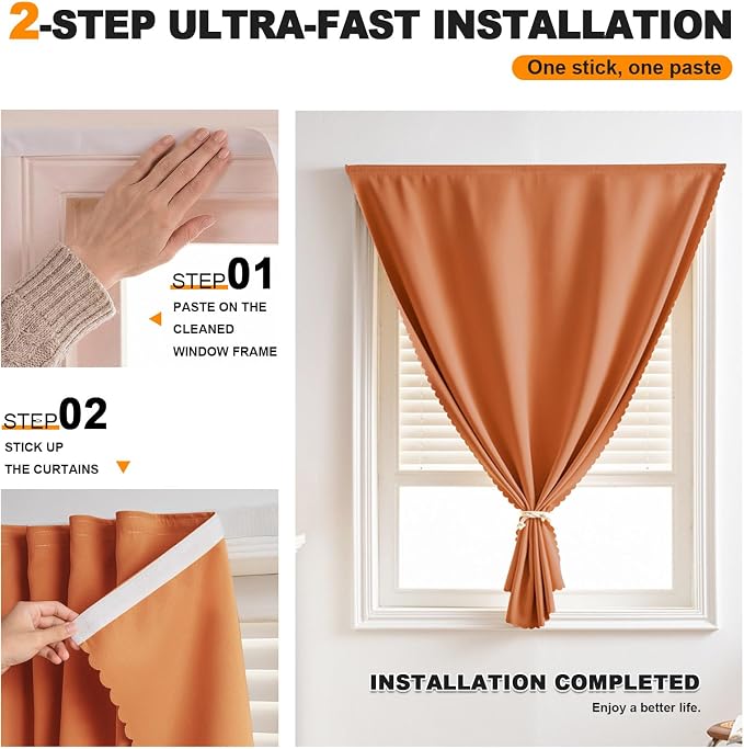 Adhesive Curtains for Window - Image 2