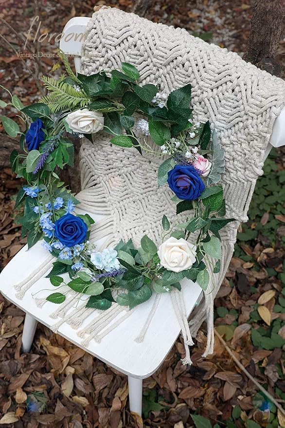 Artificial Flowers 25pcs Real Looking Royal Blue Foam Fake Roses - Image 6