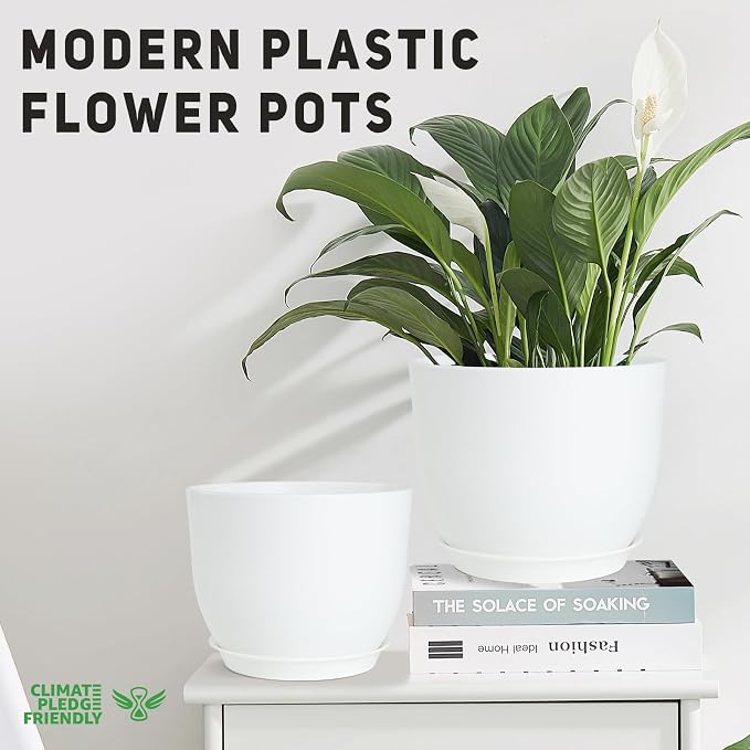 YNNICO Plant Pots 10/9/8/7.5/7 inch Flower Pots - Image 4