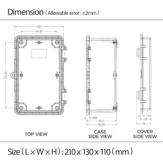 Junction Box IP67 Waterproof Electrical Box Outdoor ABS Plastic Hinged Shell - Image 7