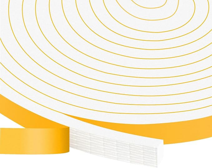 Weather Stripping, Foam Tape, 52Ft Bulk Pack, Whole House Sealing | Blocks by Trisiki