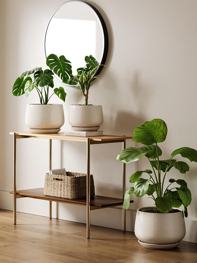 LE TAUCI Ceramic Planter, 10 Inch Plant Pot - Image 7