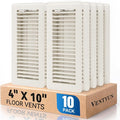 4" x 10" Floor Register Vent Covers 10-Pack, Cream White by VENTYUN