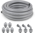 1 inch 50ft Liquid-Tight Conduit and Connector Kit, Flexible Non Metallic by HoserememberElecoman