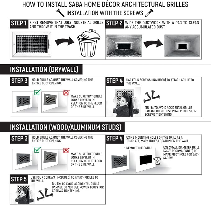 SABA Home Decor Air Vent Cover Grille - Image 8