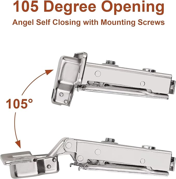 10 Pairs （20 Pack） Soft Close Kitchen Cabinet Door Hinges fit - Image 2