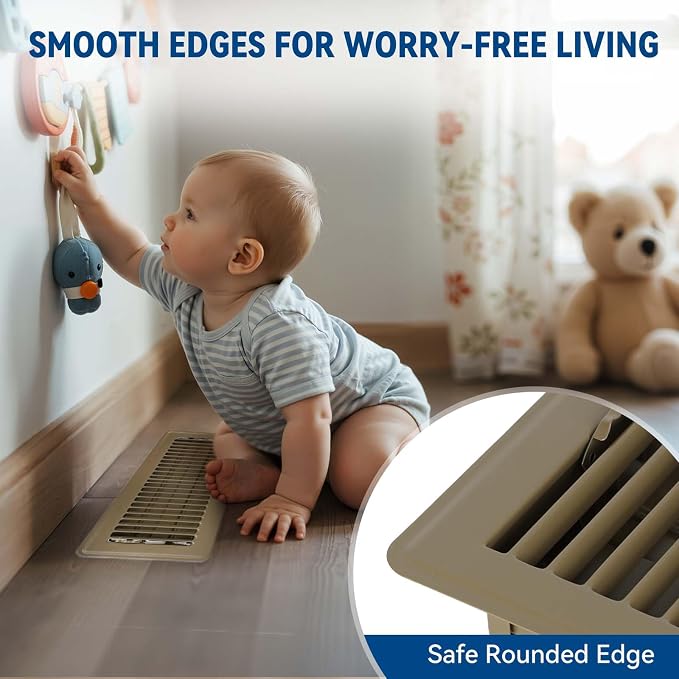 4" x 12" Floor Register Vent Covers 6Pack, Steel Floor Vent - Image 4
