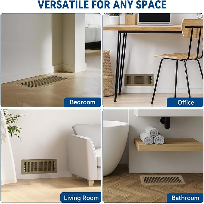 4" x 10" Floor Register Vent Covers 6Pack, Steel Floor Vent - Image 7