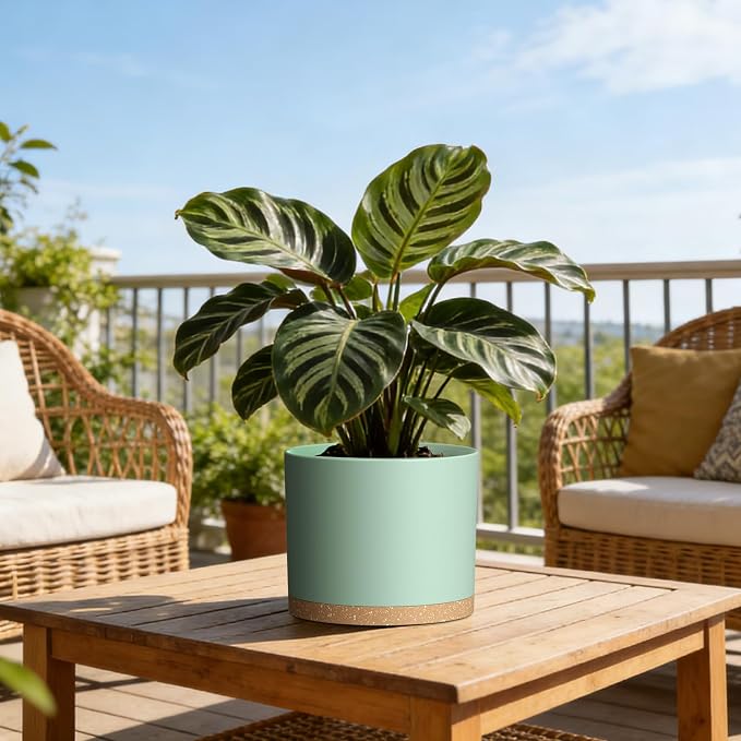 Plant Pots, 10/9/8 Inch 3 Pack Cylindrical Flower Pots - Image 7