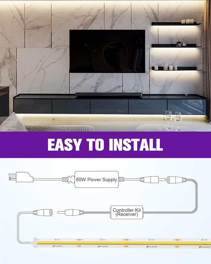 HitLights COB LED Strip Lights Kit White 4000K - Image 6