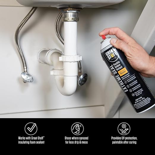Great Stuff Extreme Sealant Clear 14 oz Aerosol 3 Pack - Image 3