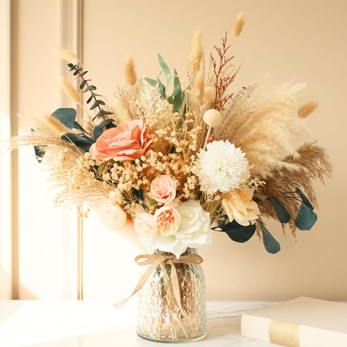 Luxury Floral Arrangement with Vase by RyddeligHome-AestheticHomeDecor