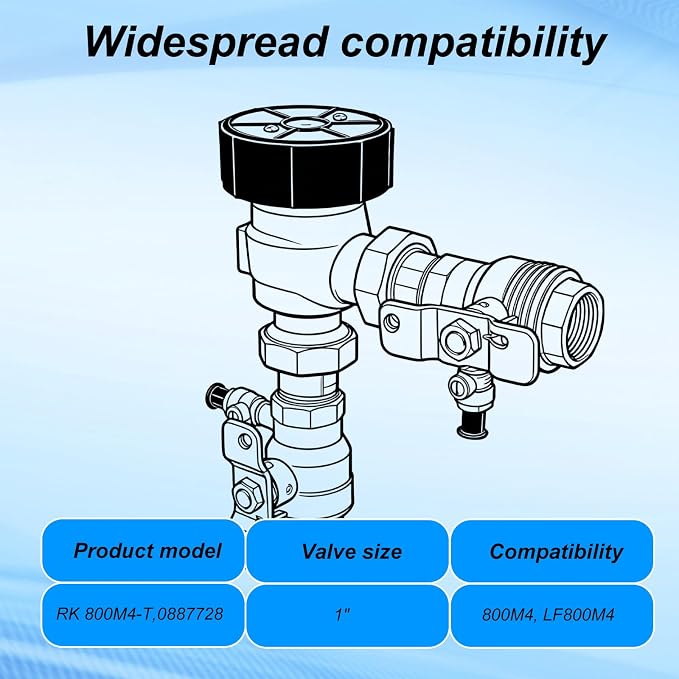 Penitue Replace for RK 800M4-T and 0887728, Replacement Total Backflow - Image 6