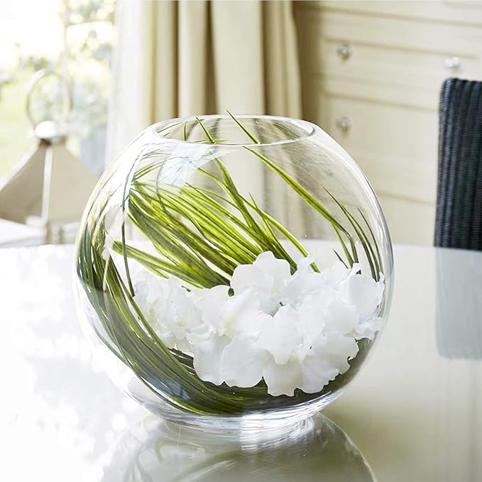 WGV Bowl Glass Vase Bulk, Diameter 6", Height 5", Open Width 4", 12 Pieces - Image 6
