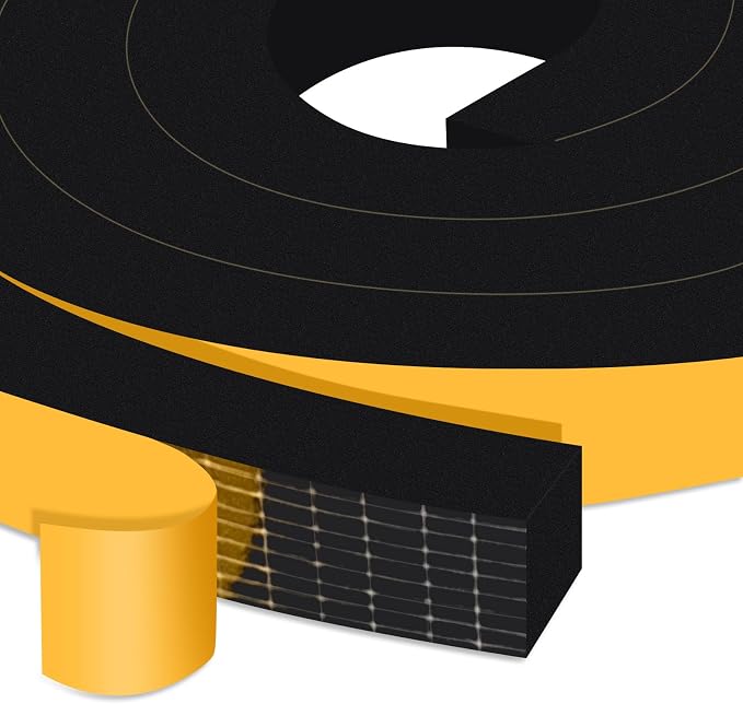 Thick Foam Tape, Door Gap Filler & Draft Stopper, Strong Adhesive | Fills wide by Trisiki