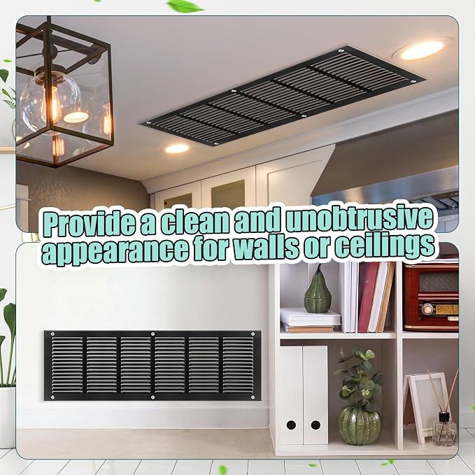 Blulu 6 Pack Fit for 30 x 8 Inch Duct Opening Return Air Vent Cover - Image 3