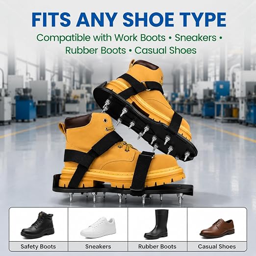 Premium Epoxy Shoes, Floor Spiked, Fully Assembled gunite 3/4" Short Spikes - Image 5