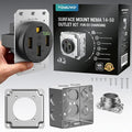 Nema 14-50 EV Outlet Weather Resistant 50 Amp EV Charging Receptacle Heavy Duty by YOMIUWO
