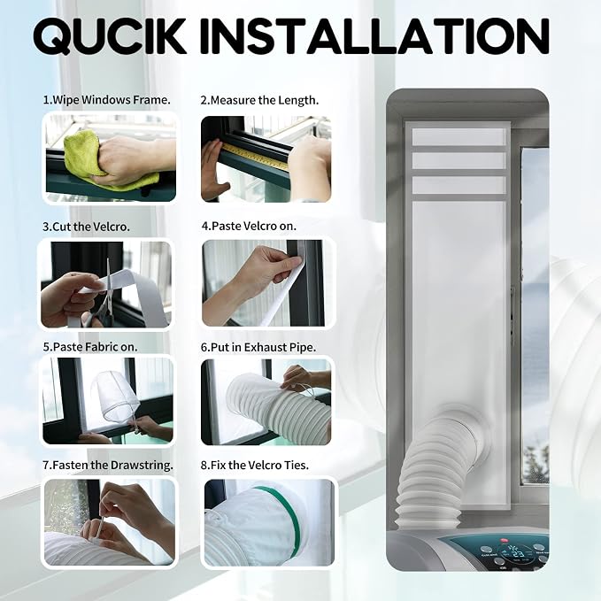 LOVIGA Window Seal for Portable Air Conditioner, 100% Tight Sealing Effect | - Image 8