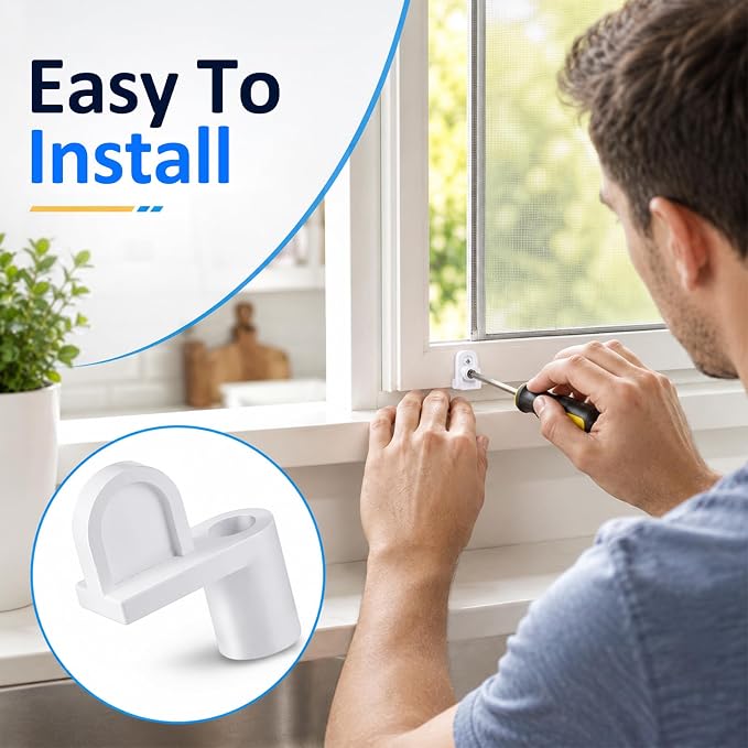 12 Pack Window Screen Clips Offset Storm Retainer - Image 4