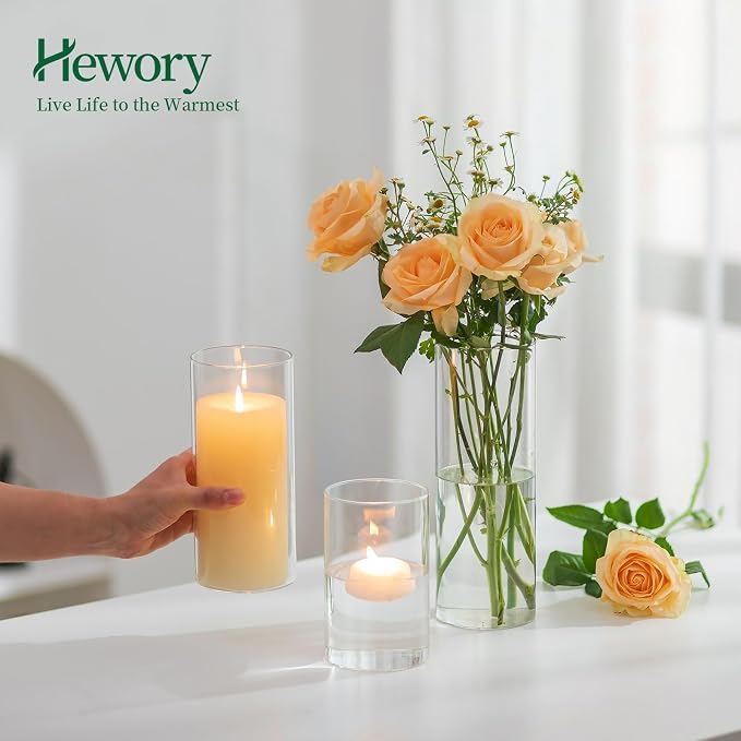 Glass Cylinder Vases Set of 24, Hewory Tall Clear Vase - Image 5