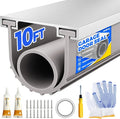 Holikme 10FT Garage Door Bottom Seal, Pre-drilled Track, U+O Rubber Seal by Holikme