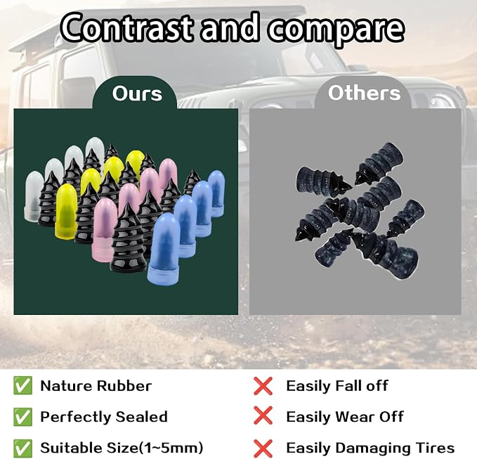 80Pcs Tire Repair Rubber Nails Kit - Image 5