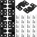 4 Pairs Stainless Steel Flush Mount Bracket Interlocking Headboard Hardware by WORFACE