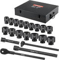 VEVOR 1 in Drive Impact Socket Set, 21 Piece, SAE | 6 Point Shallow Cr-V Impact by VEVOR