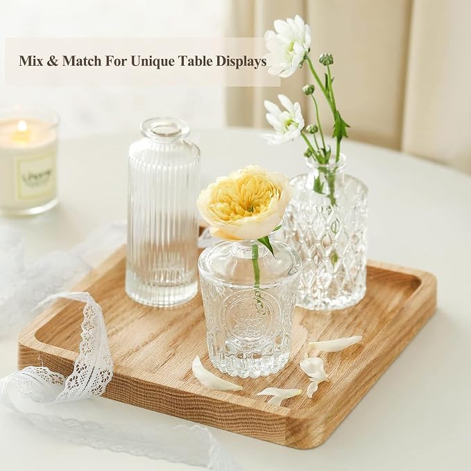 Clear Glass Bud Vase Set of 32 Pcs, Small Bud Vases in Bulk, Glass Crystal - Image 6