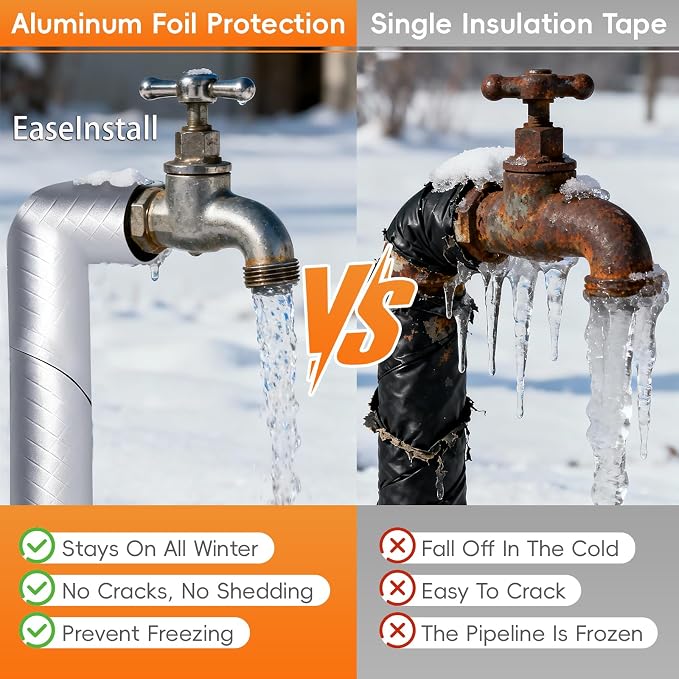 Pipe Insulation Wrap Foam Tube Self Adhesive Heat Tape - Image 3