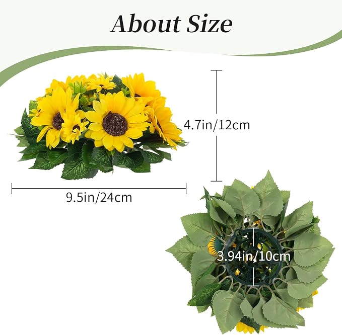 BLOSMON Sunflowers Artificial Flowers Ball - Image 6