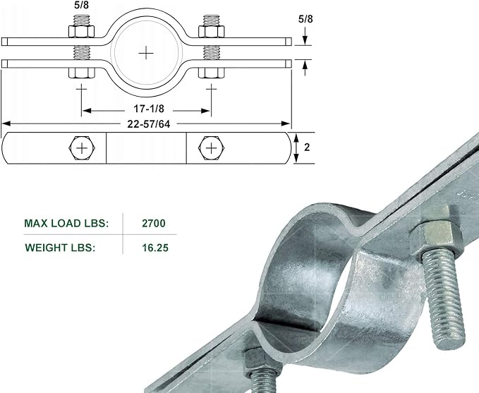 Highcraft DMST-H012 Riser Clamp; Vertical Pipe Hanger - Image 8