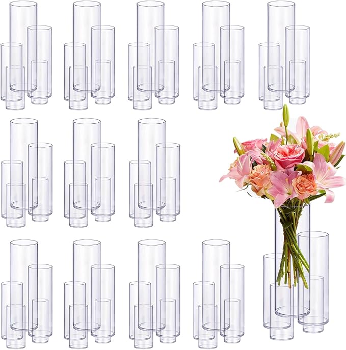 KRNDUMA Glass Cylinder Flower Vases by Unknown