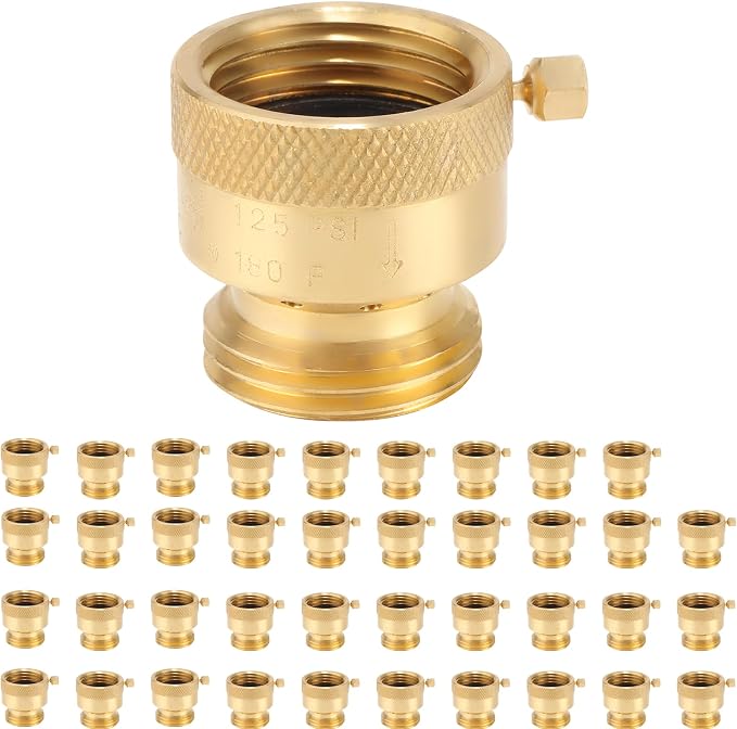 Brass Hose Bib Backflow Preventer, 3/4 "FHT x 3/4" MHT, Garden Hose Bib by PLUMBINGMASTER