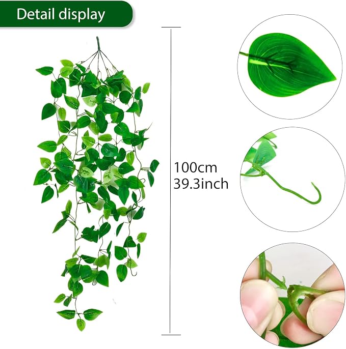Freyalife Fake Hanging Plants for Room Decor, Artificial Ivy vines Greenery - Image 2